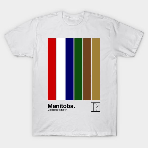 Manitoba // Original Minimalist Artwork Poster Design T-Shirt by DankFutura